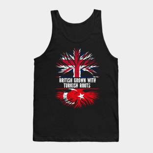 British Grown with Turkish Roots UK Flag England Britain Union Jack Tank Top